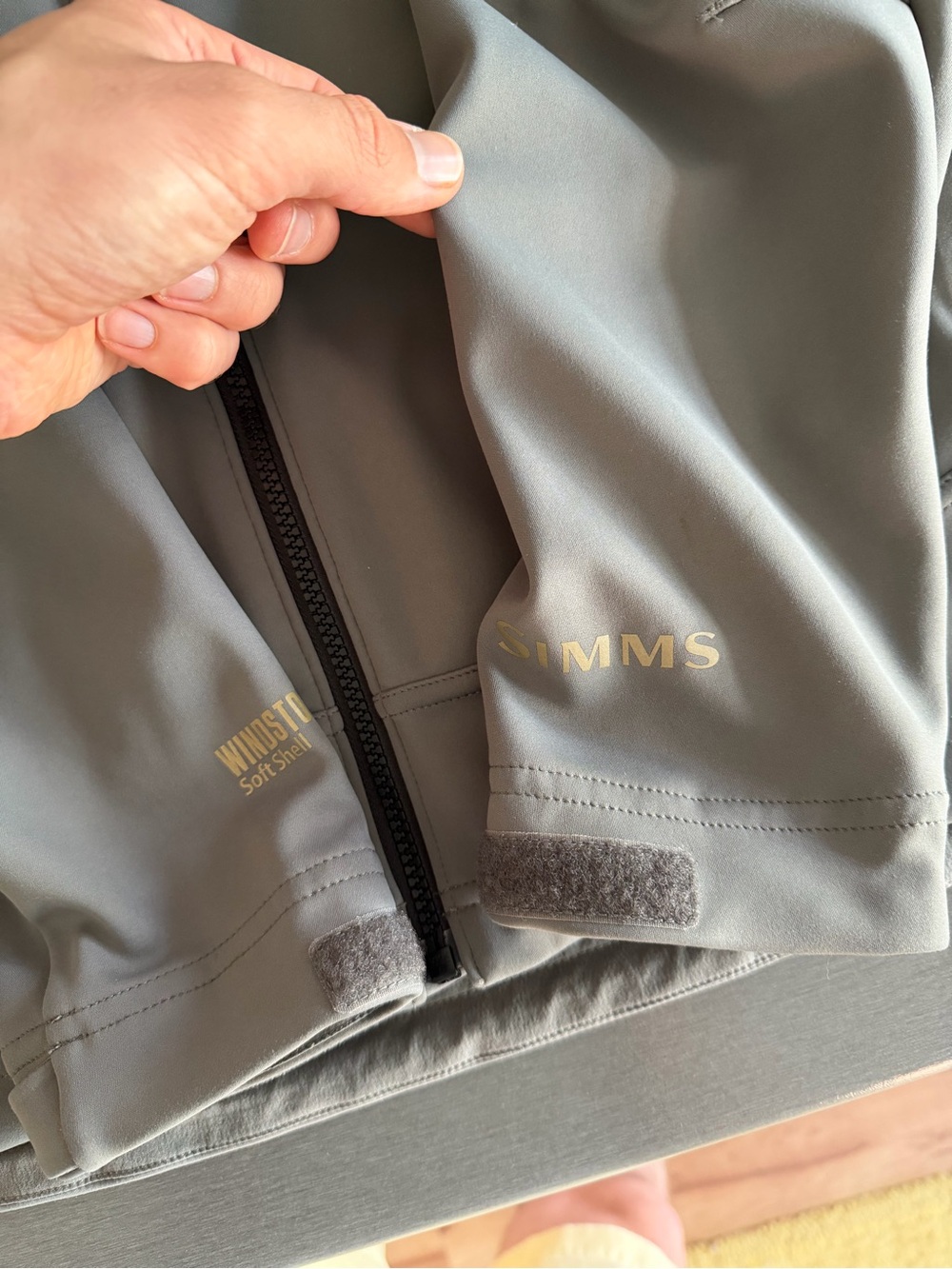 Simms Windstopper Softshell Jacket Men's Gray Performance Jacket - Picture 7 of 7